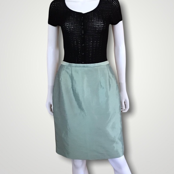 Vintage Zion New York Shantung Skirt Light Green - Picture 3 of 7